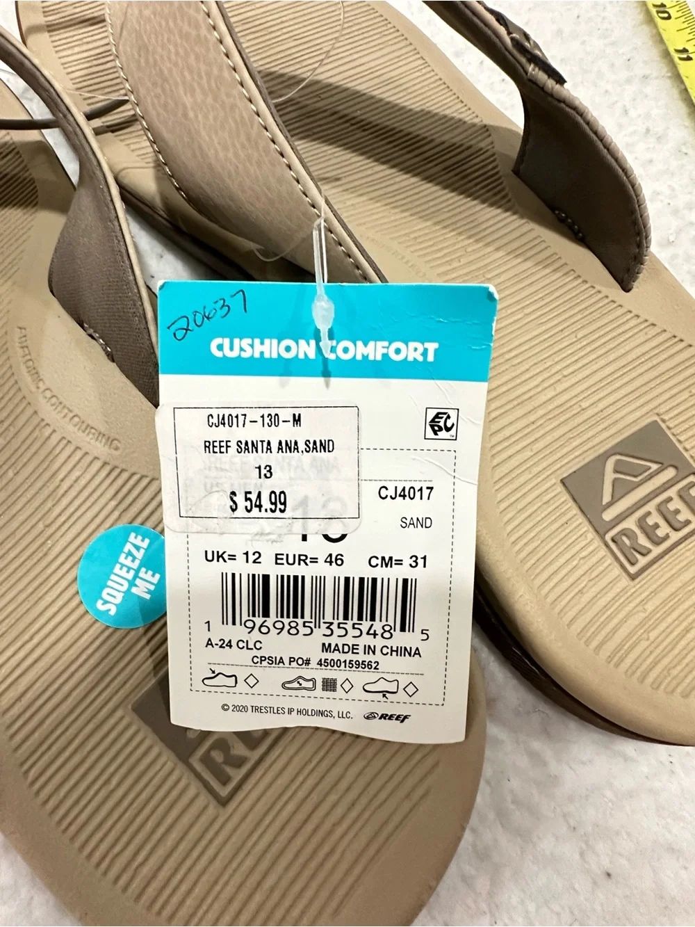 Reef Tan Men's Flip Flop Sandals